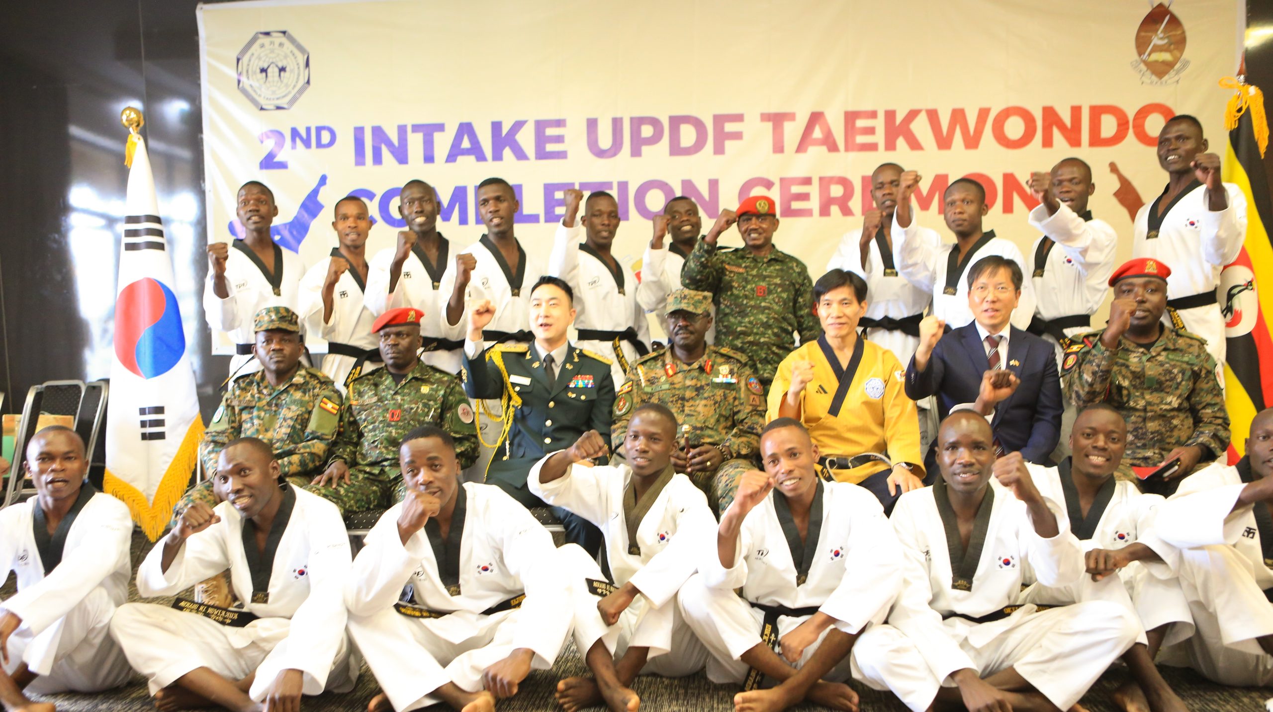 Korean Embassy passes out 18 UPDF Taekwondo trainees